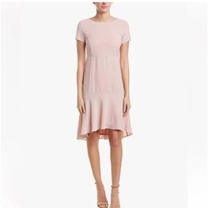 Avec Les Filles Petal Pink Knee Length High Low Flounce Dress -  Size 6